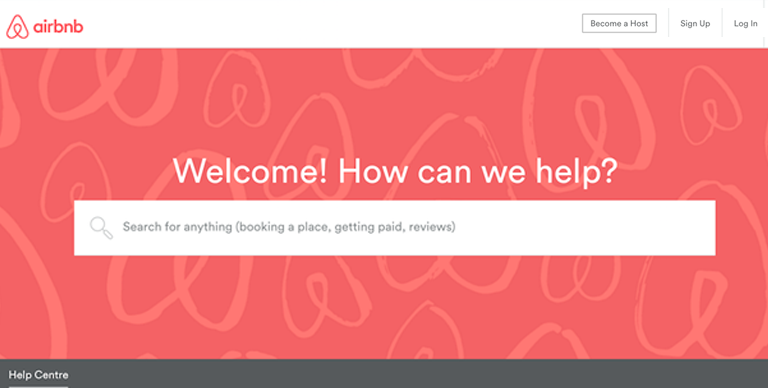 Airbnb support help center